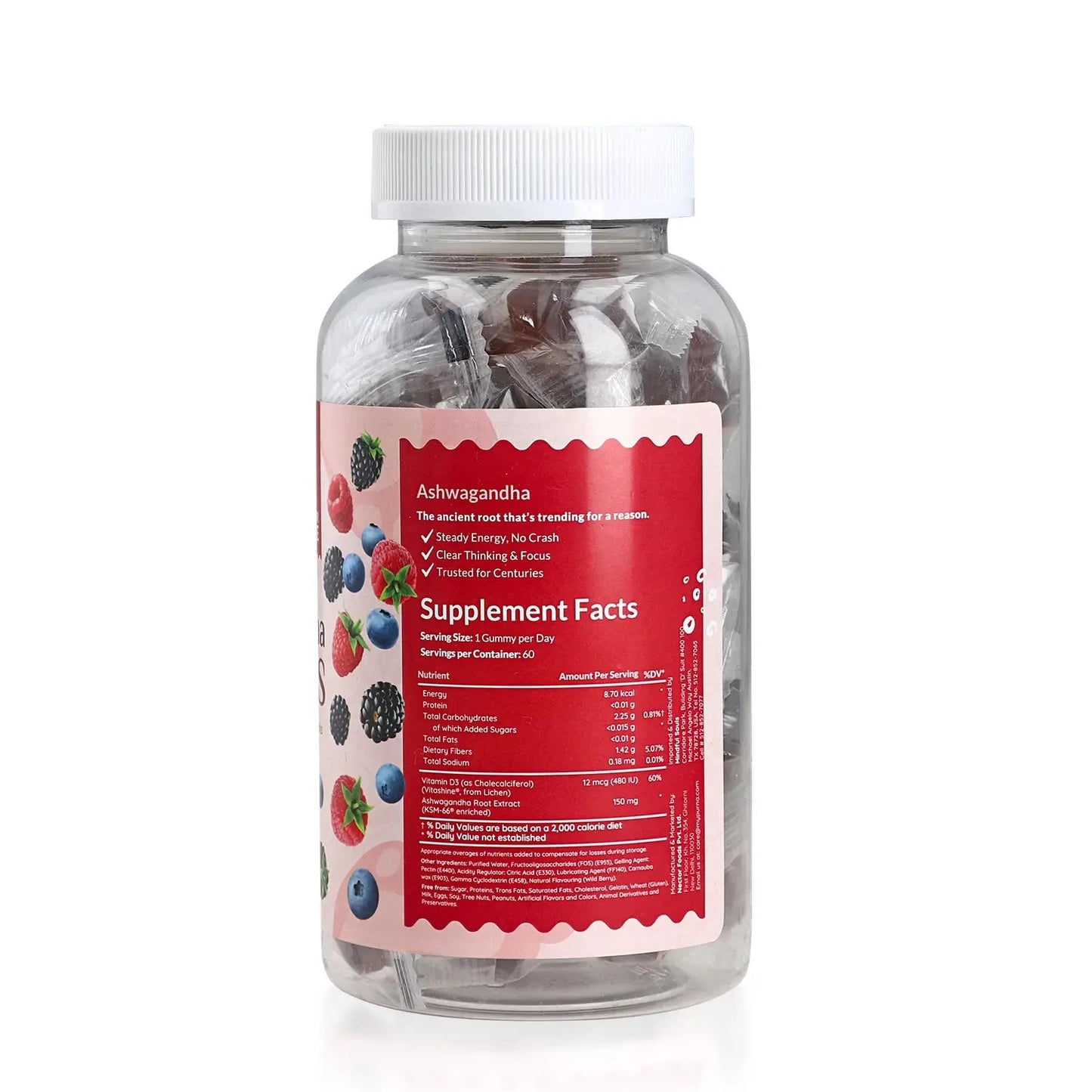 Zen Energy: Sugar Free Natural Ashwagandha Vitality Gummies x 6 Bottles