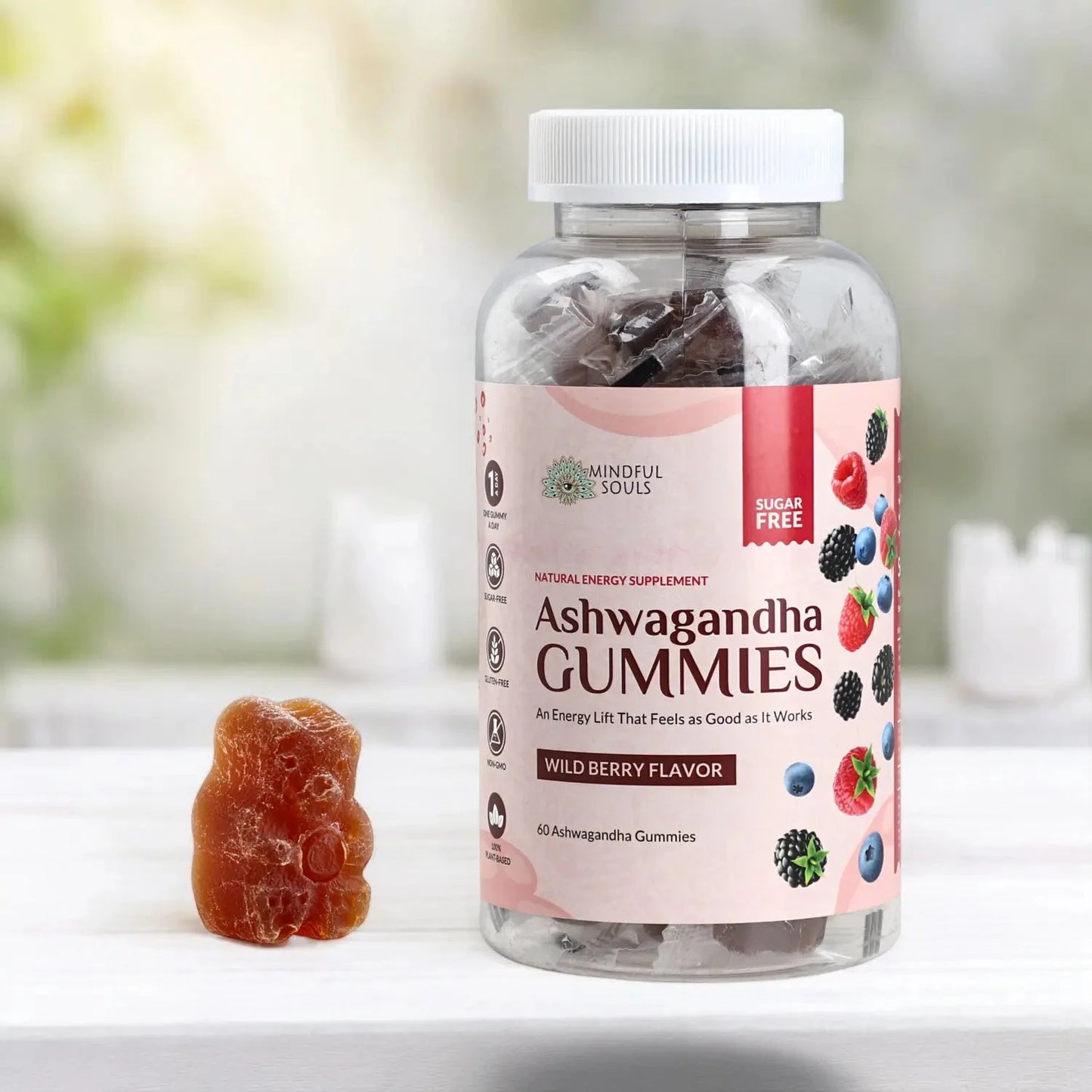 Zen Energy: Sugar Free Natural Ashwagandha Vitality Gummies x 6 Bottles