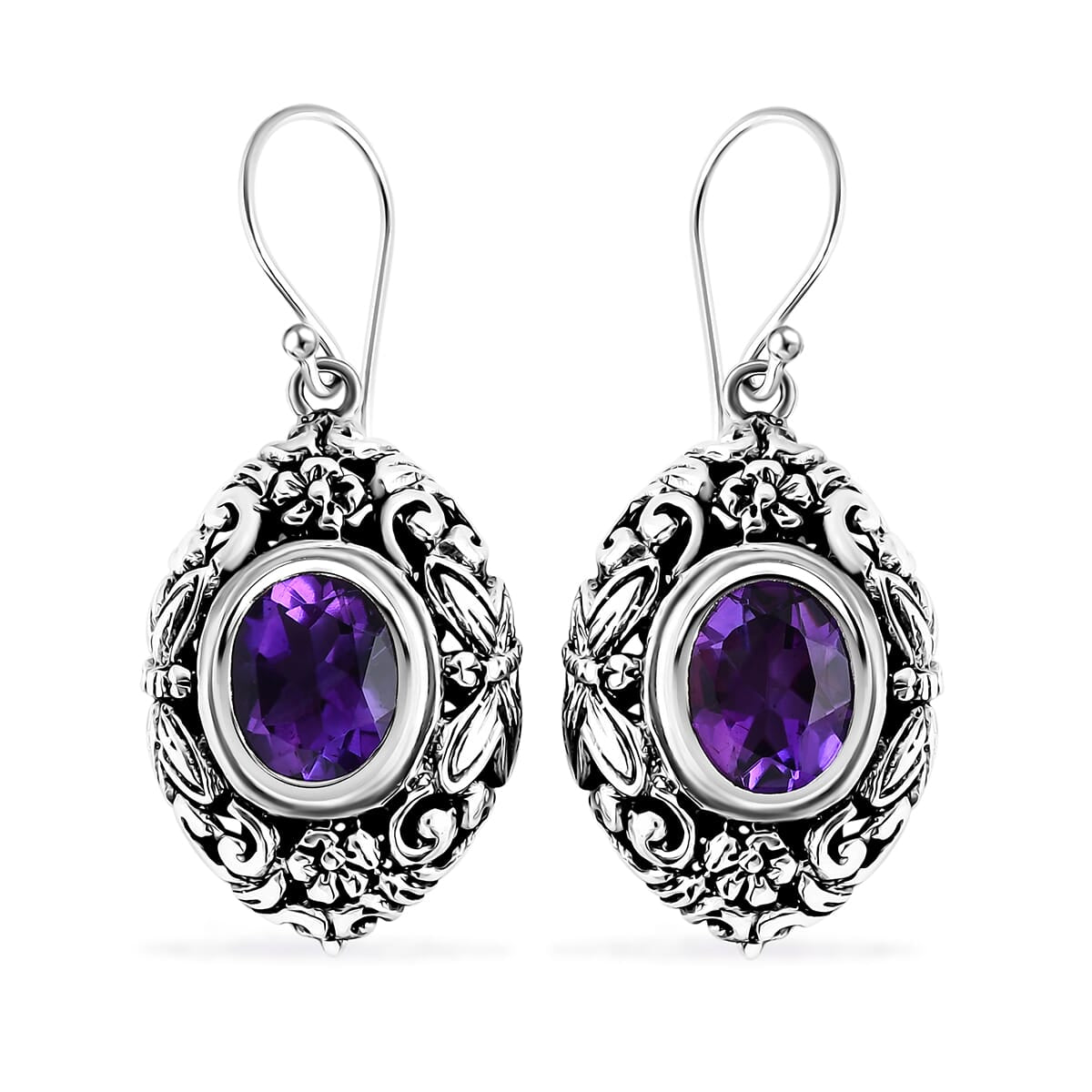 Balinese Silver Rose Earrings – A Touch of Nature’s Elegance