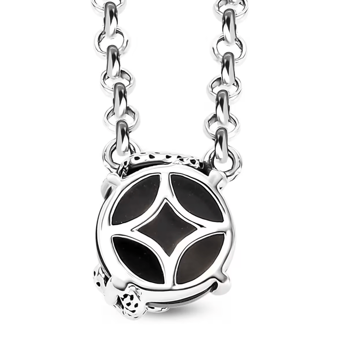 Year of the Snake Necklace – Black Jade & Thai Black Spinel 18 Inches