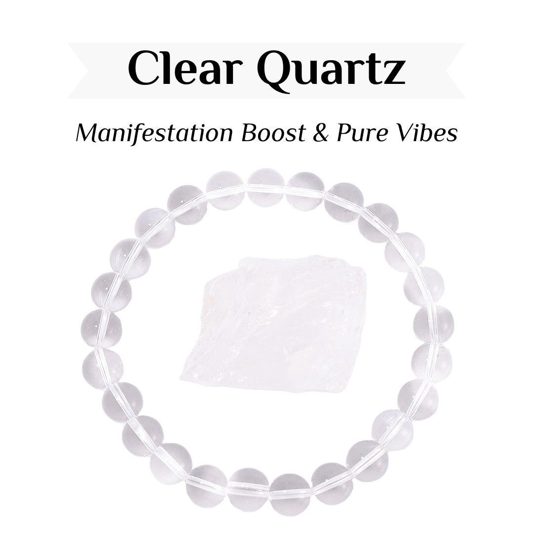 Beads Bracelet & Raw Crystal Set – Double the Energy, Double the Magic