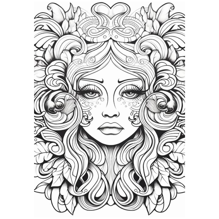 "Color Your Feminine Power to Life" | Coloring Book