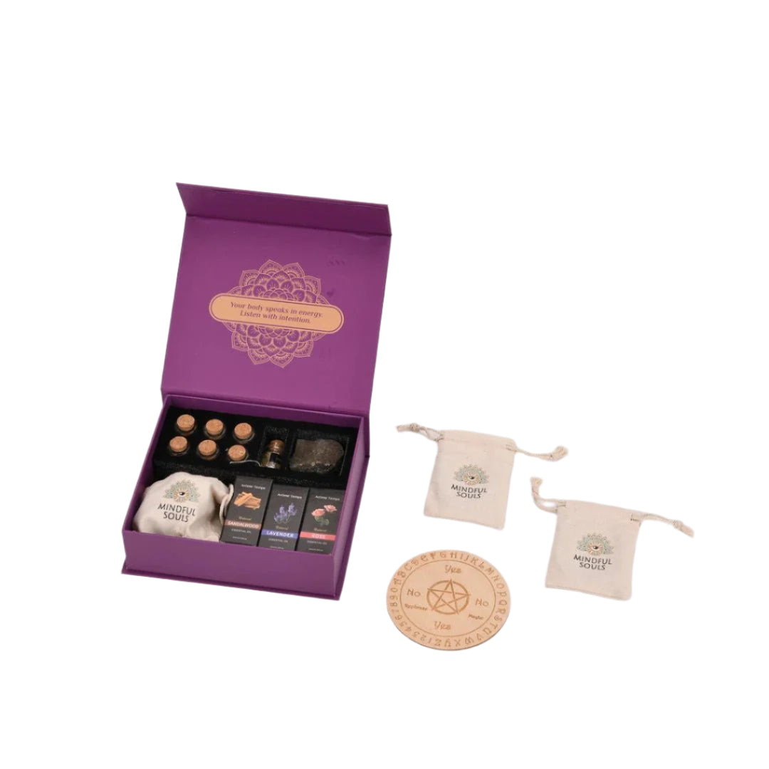 Complete Chakra Balancing Kit – 22-Piece Crystal, Oil & Energy Healing Set