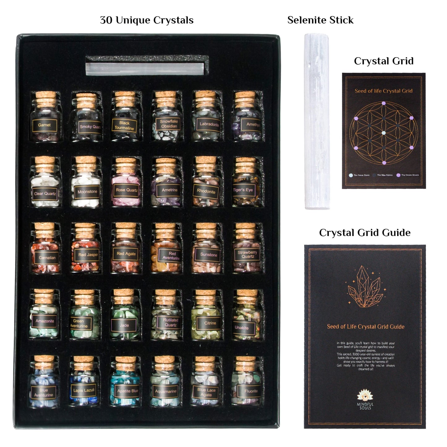 Bundle: Mystical Manifestation Crystal Grid Kit & Witchcraft Starter Kit