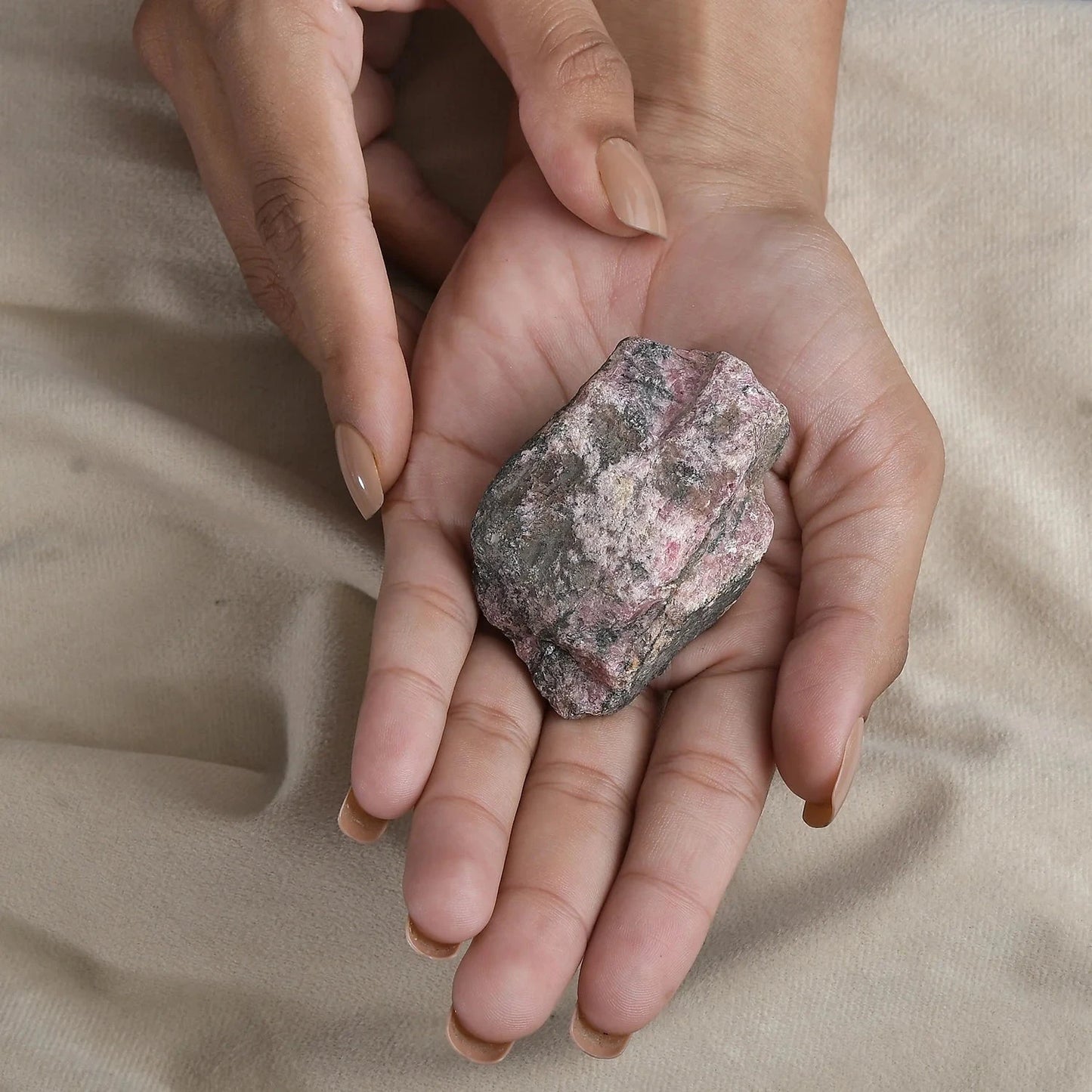 Raw Rhodonite Crystal – For Heart Strength & Compassion