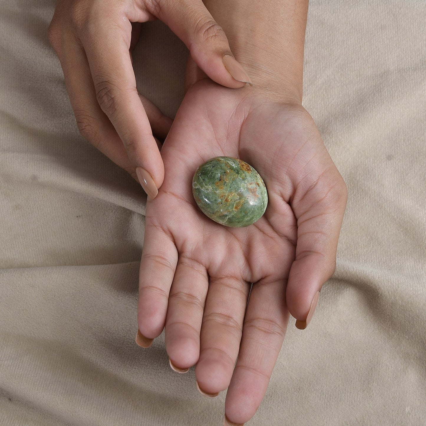 Chrysoprase Palm Stone - A Crystal for Starting Over