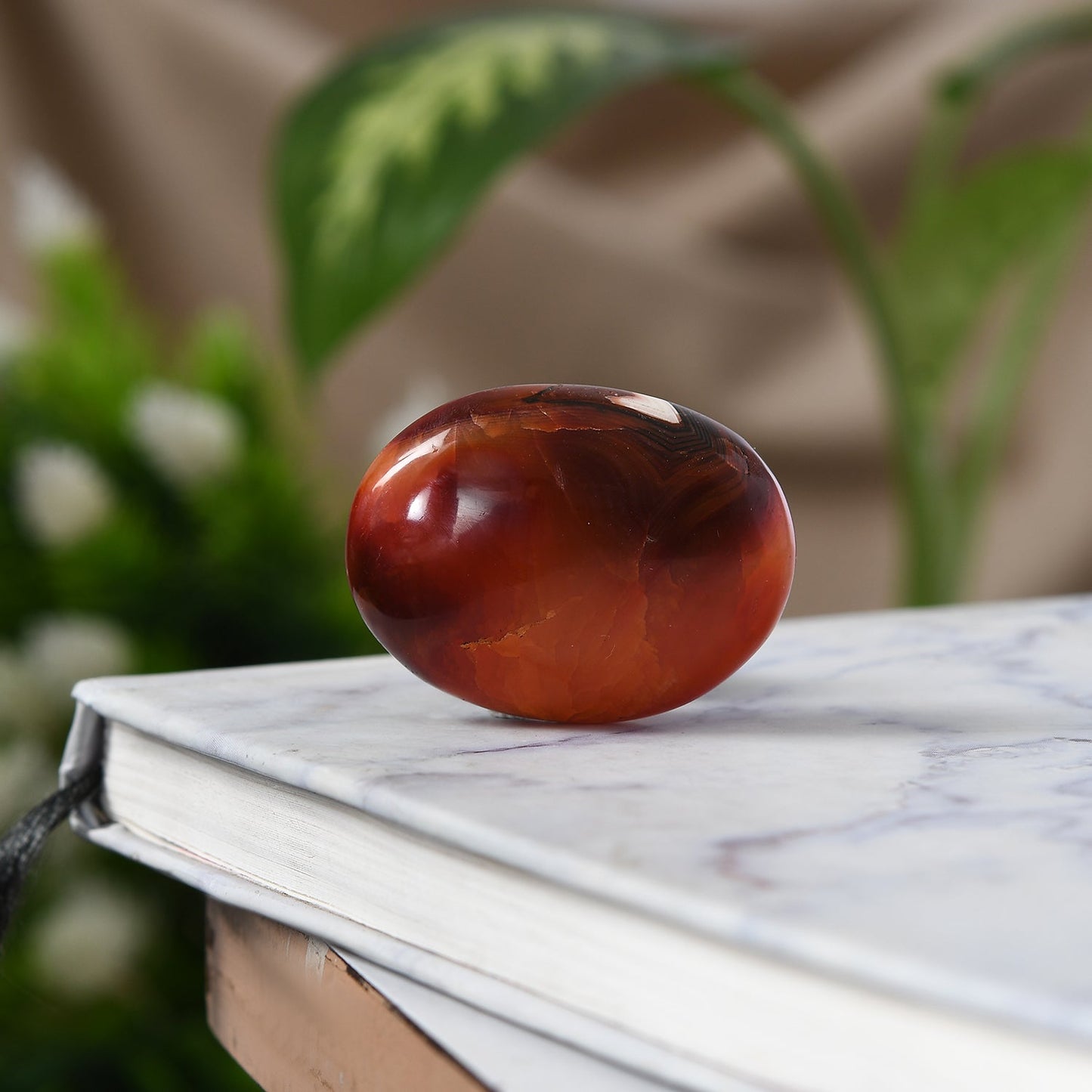 Carnelian Palm Stone - A Crystal for Confidence & Motivation