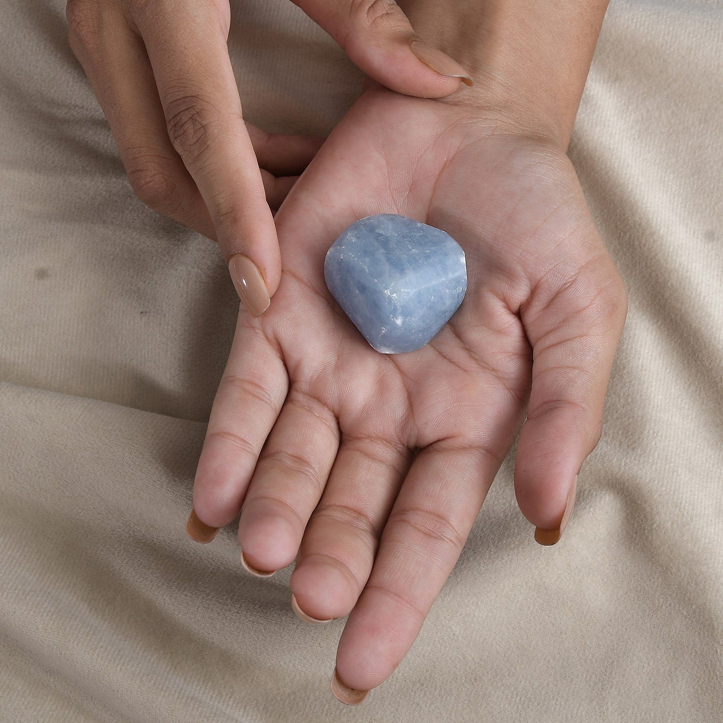 Blue Calcite Tumble - Your Pocket Stress Reliever