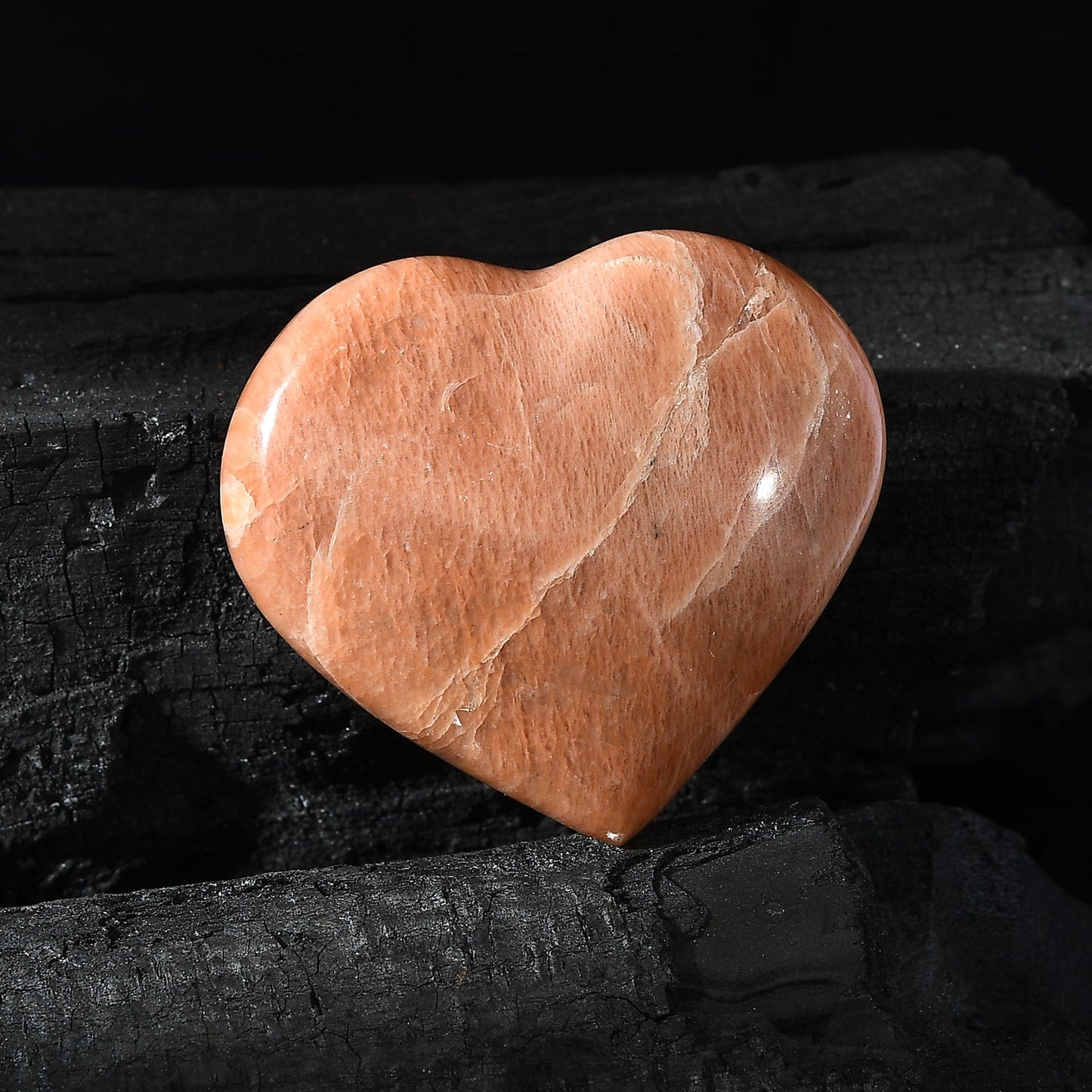 Microcline Feldspar Heart - Your Crystal Companion for Inner Peace