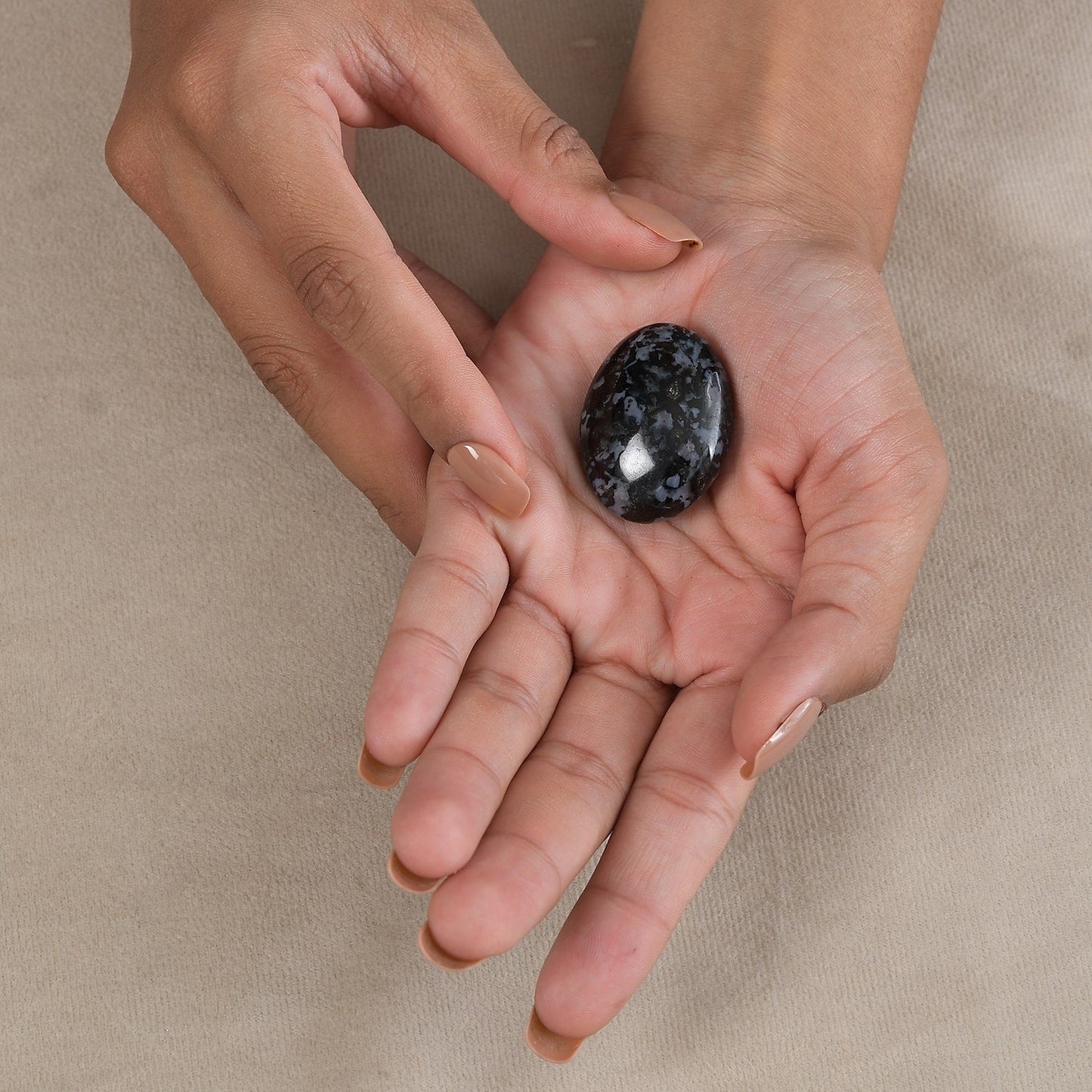 Jasper Gabbro Palm Stone - Shadow Work Crystal