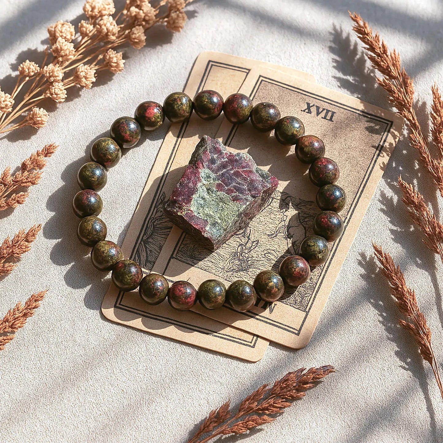 Beads Bracelet & Raw Crystal Set – Double the Energy, Double the Magic