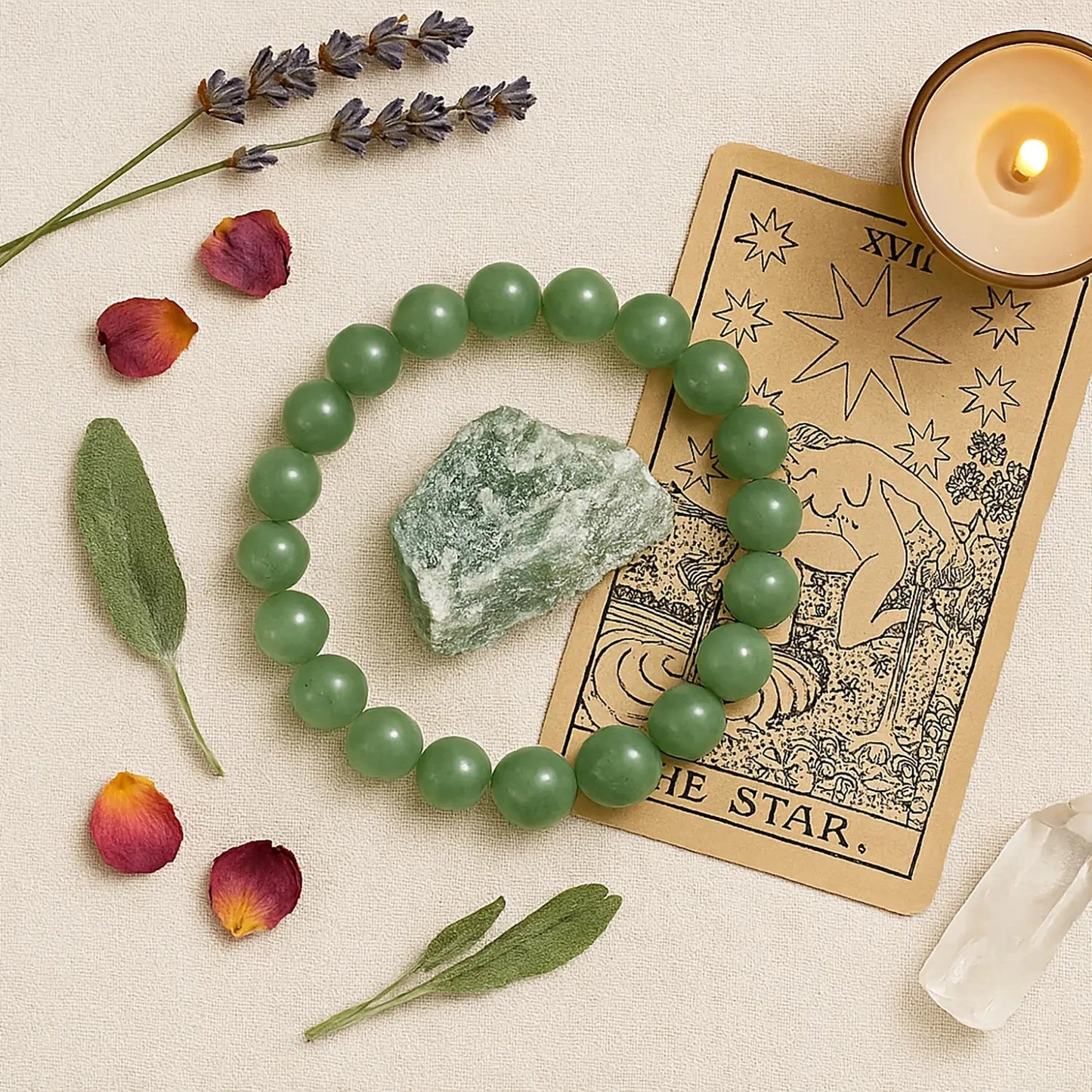 Beads Bracelet & Raw Crystal Set – Double the Energy, Double the Magic