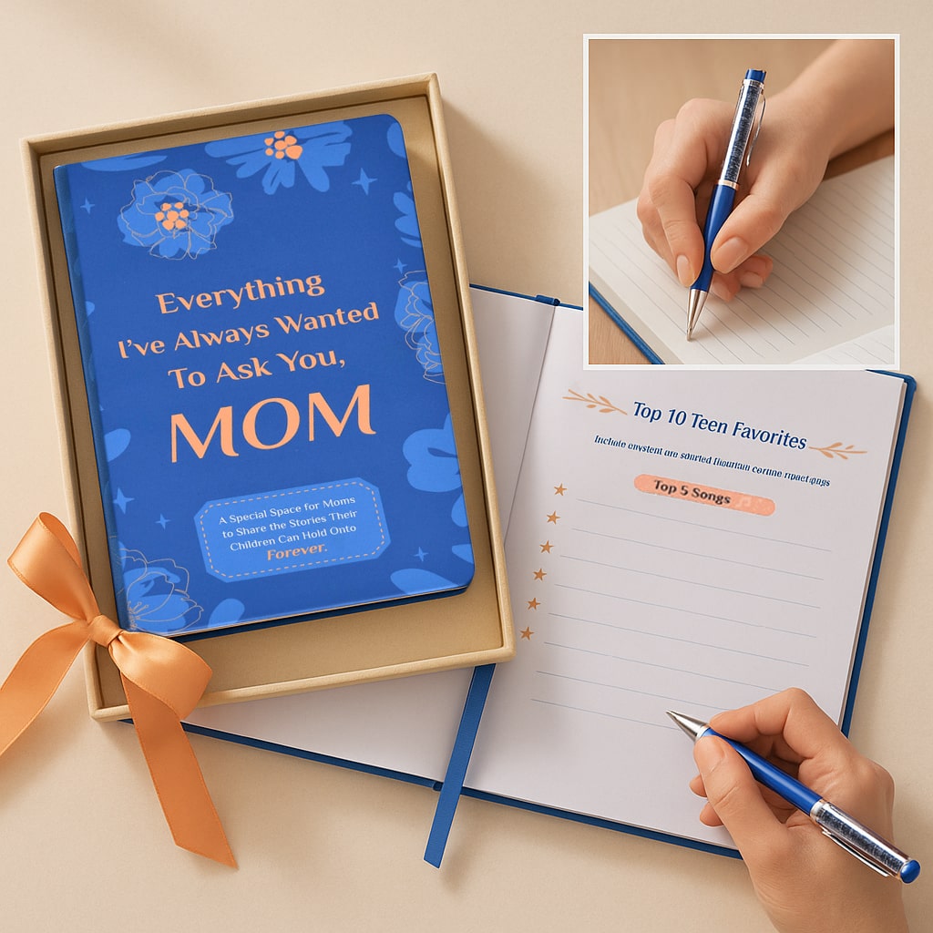 Guided Mom Journal & Sapphire Pen - Every Mom Needs This!