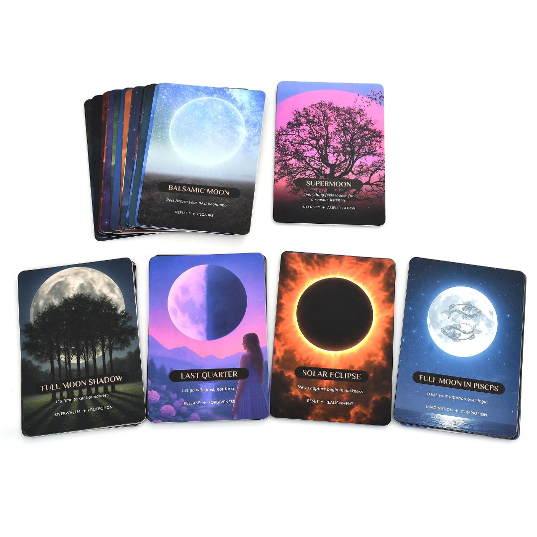 Moon Oracle Deck + Free Digital Lunar Guide For 2026