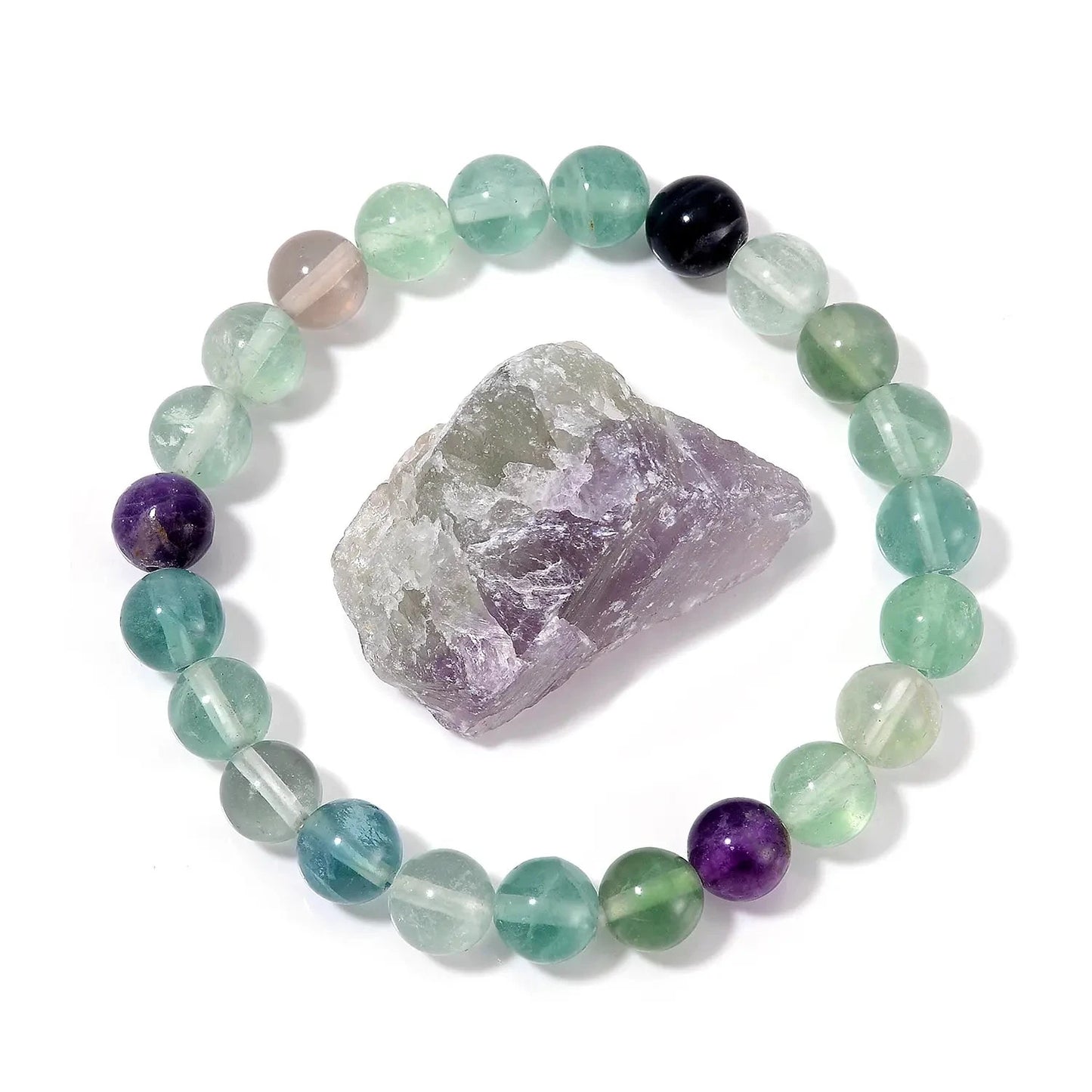 Beads Bracelet & Raw Crystal Set – Double the Energy, Double the Magic