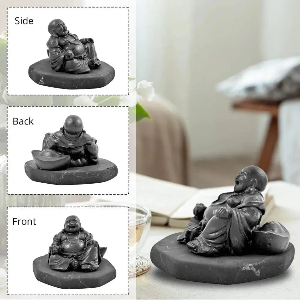 Natural Shungite Laughing Buddha – The Joy Bringer for Your Space