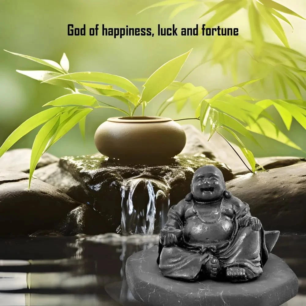 Natural Shungite Laughing Buddha – The Joy Bringer for Your Space