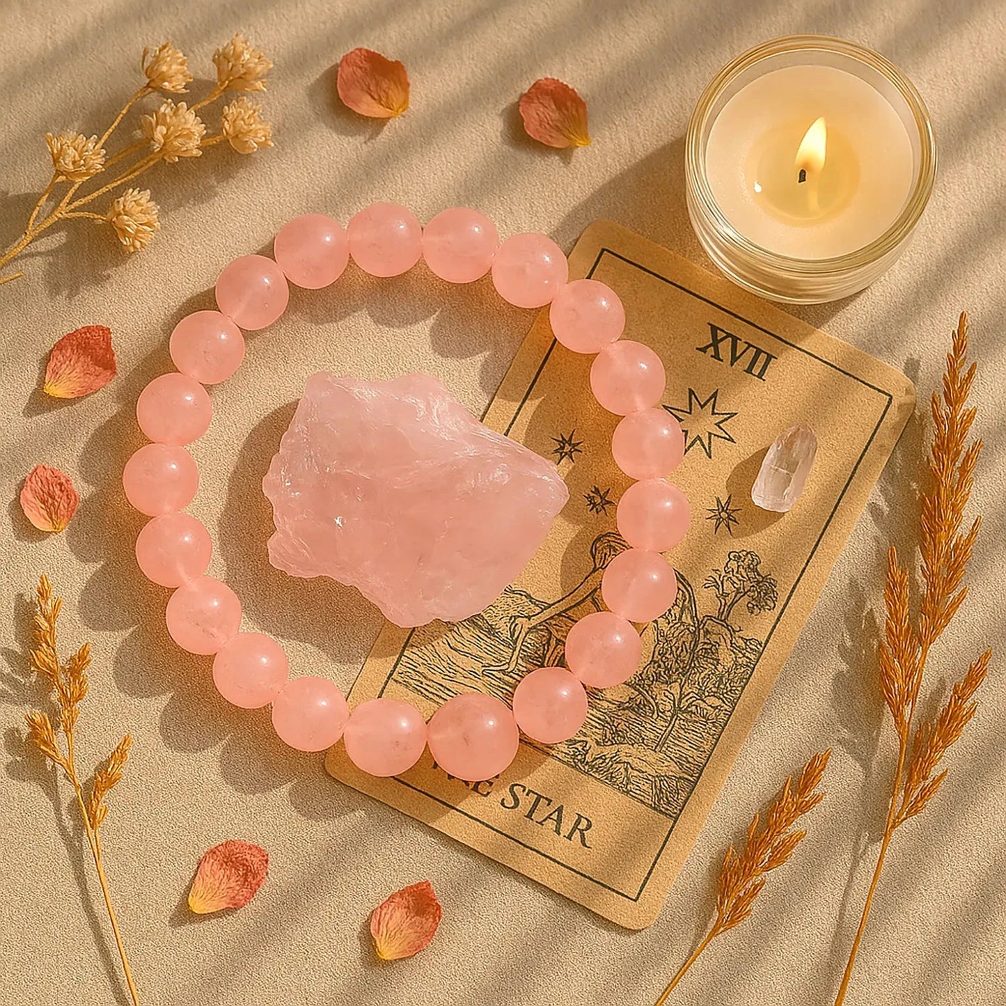 Beads Bracelet & Raw Crystal Set – Double the Energy, Double the Magic