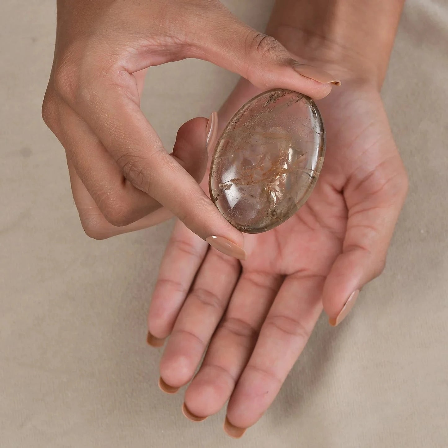 Smokey Quartz Palm Stone – Pocket-Sized Zen for Busy Lives