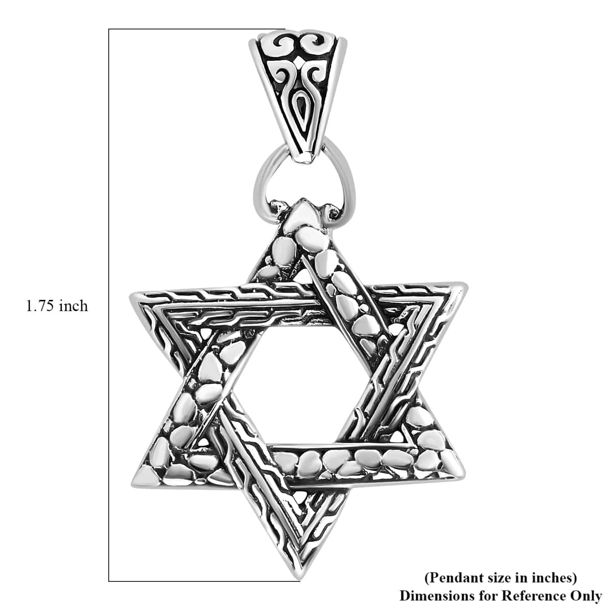 Balinese Star of David Pendant – Strength & Spirituality in Sterling Silver