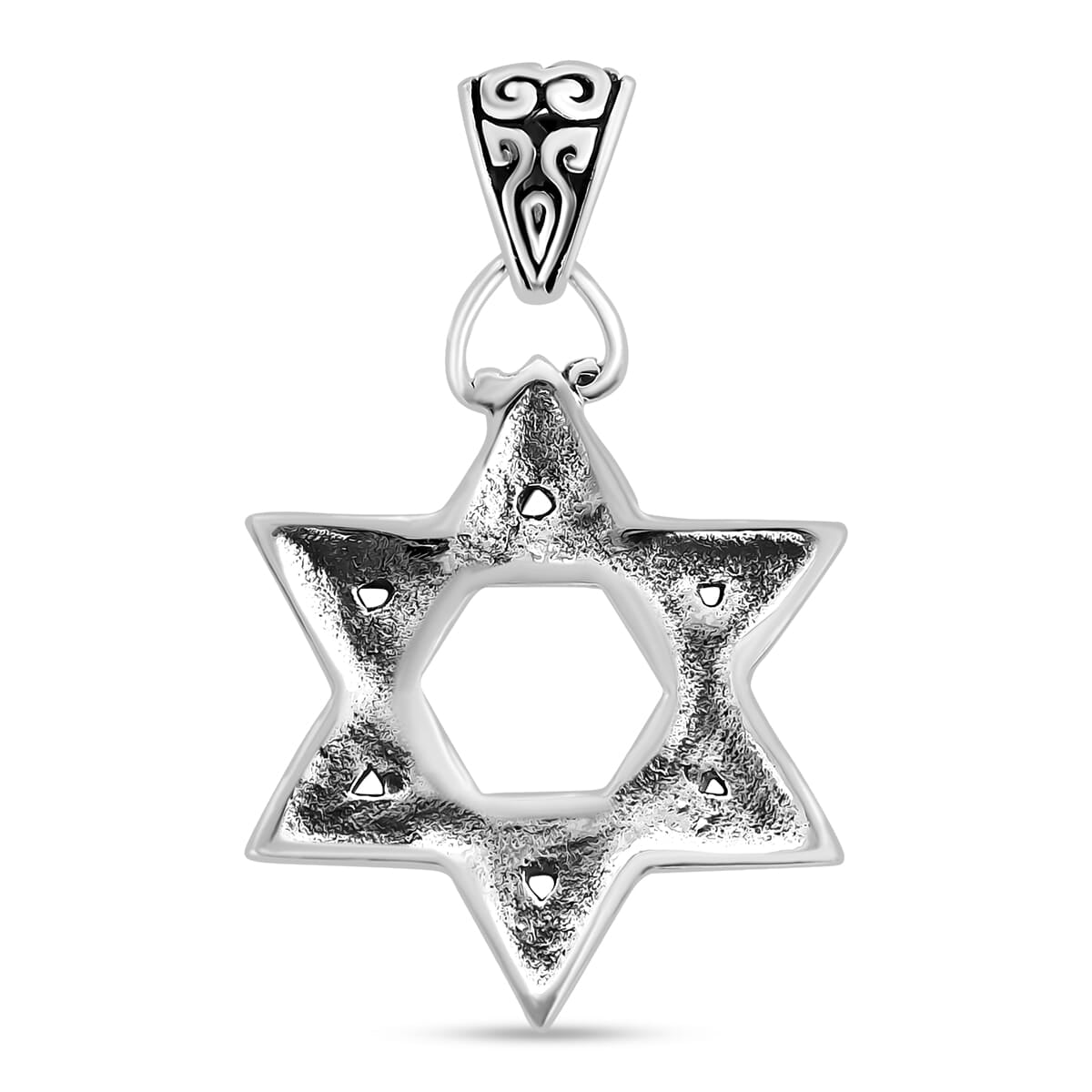Balinese Star of David Pendant – Strength & Spirituality in Sterling Silver