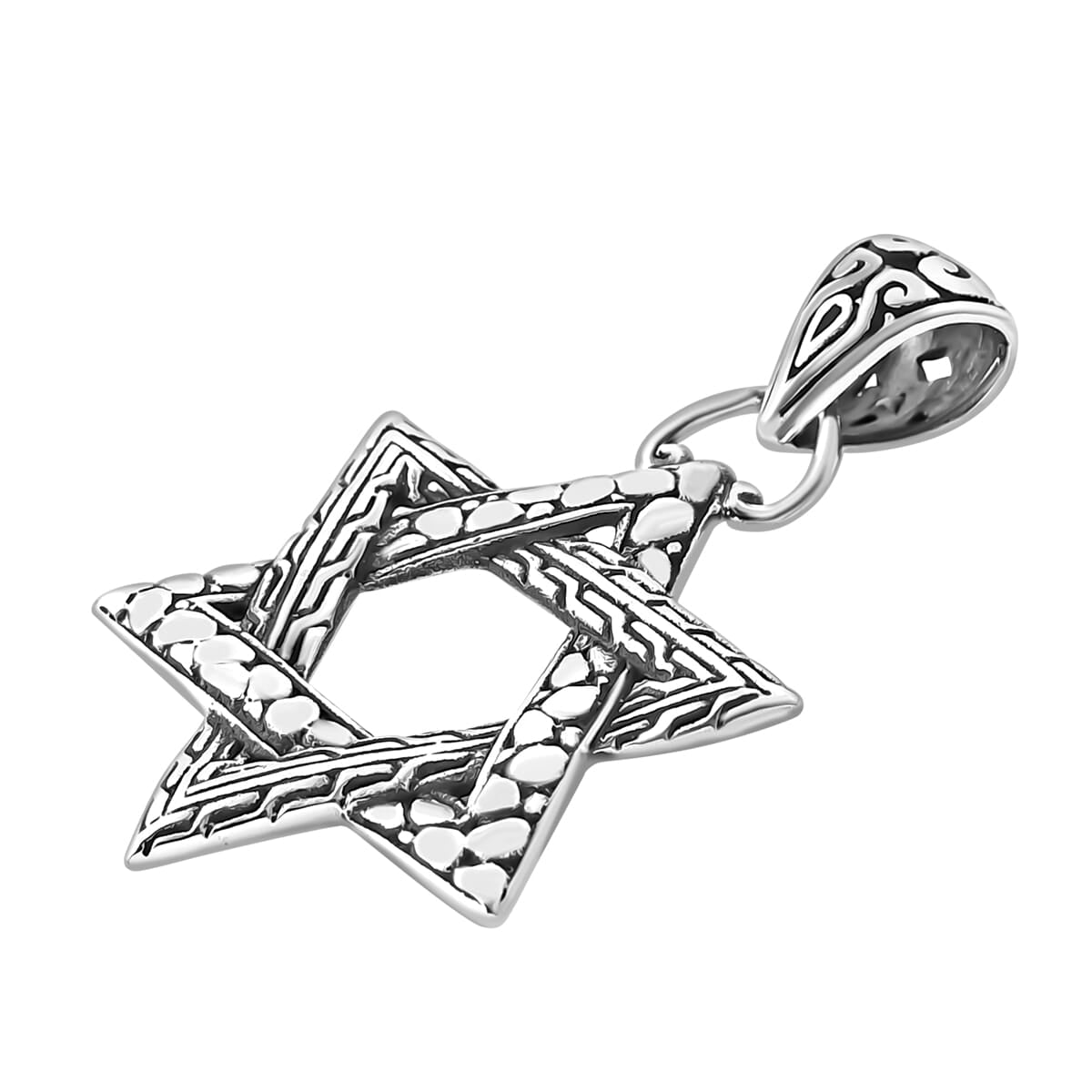Balinese Star of David Pendant – Strength & Spirituality in Sterling Silver