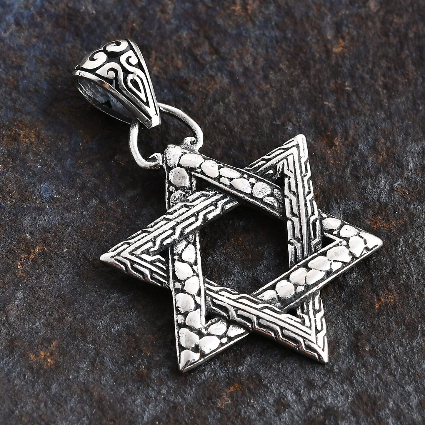 Balinese Star of David Pendant – Strength & Spirituality in Sterling Silver