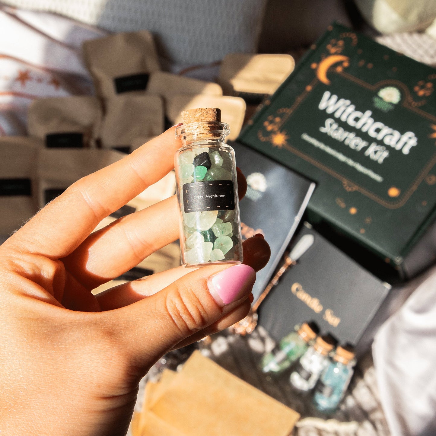 Bundle: Mystical Manifestation Crystal Grid Kit & Witchcraft Starter Kit