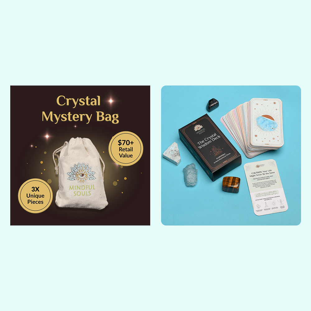 Bundle - The Crystal Wisdom Card Deck - Crystal Mystery Bag