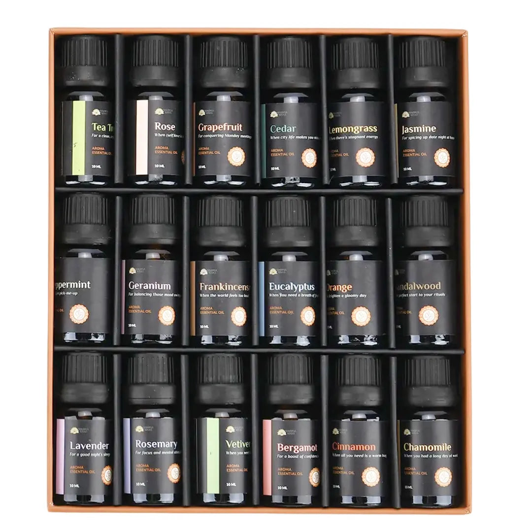 Set of 18 Blissful Aroma Oils – MindfulSouls Set of 18 Blissful Aroma Oils – MindfulSouls