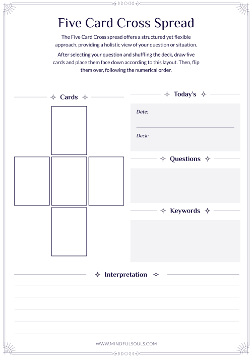 Printable Tarot Journal - Draws, Spreads and more|