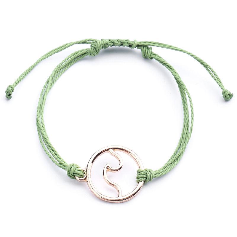Handmade Ocean Wave Bracelet Green
