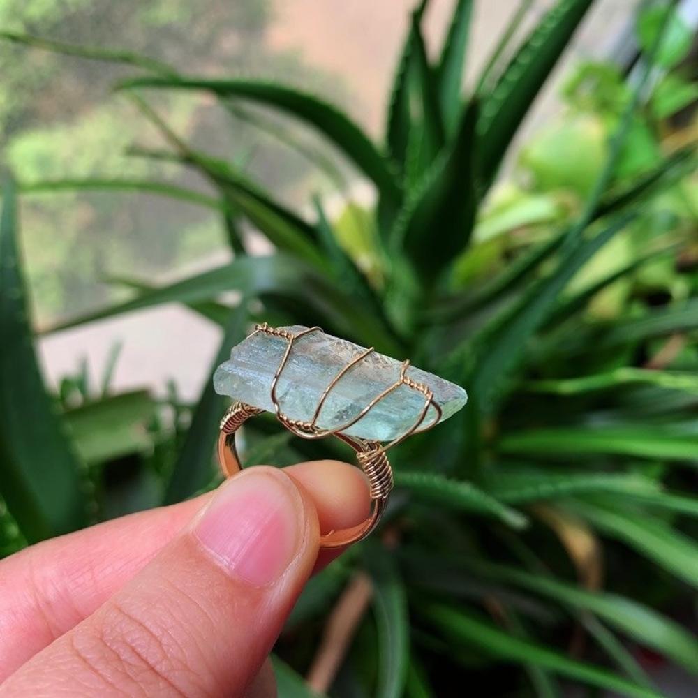 Wire Wrapped Crystal Ring