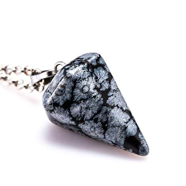 Crystal Gemstone Hexagon Necklace Pendulum