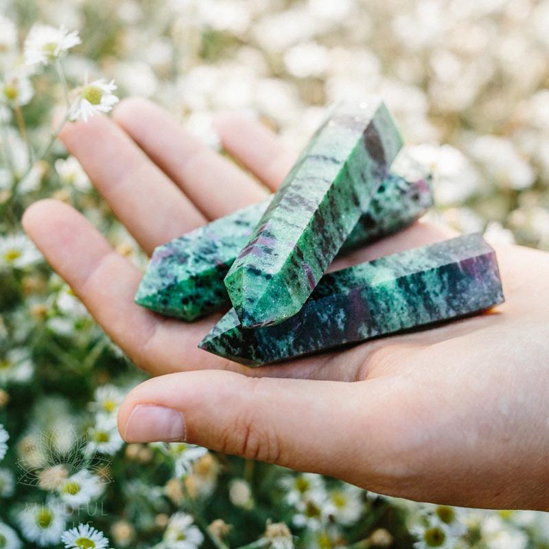 Ruby Zoisite Crystal Point