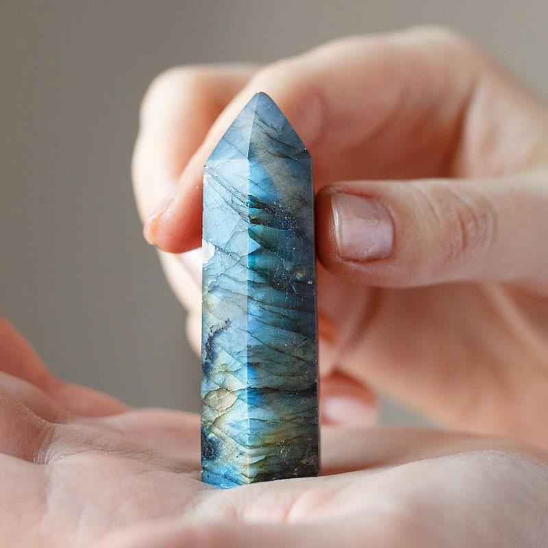 Natural Labradorite Crystal Point