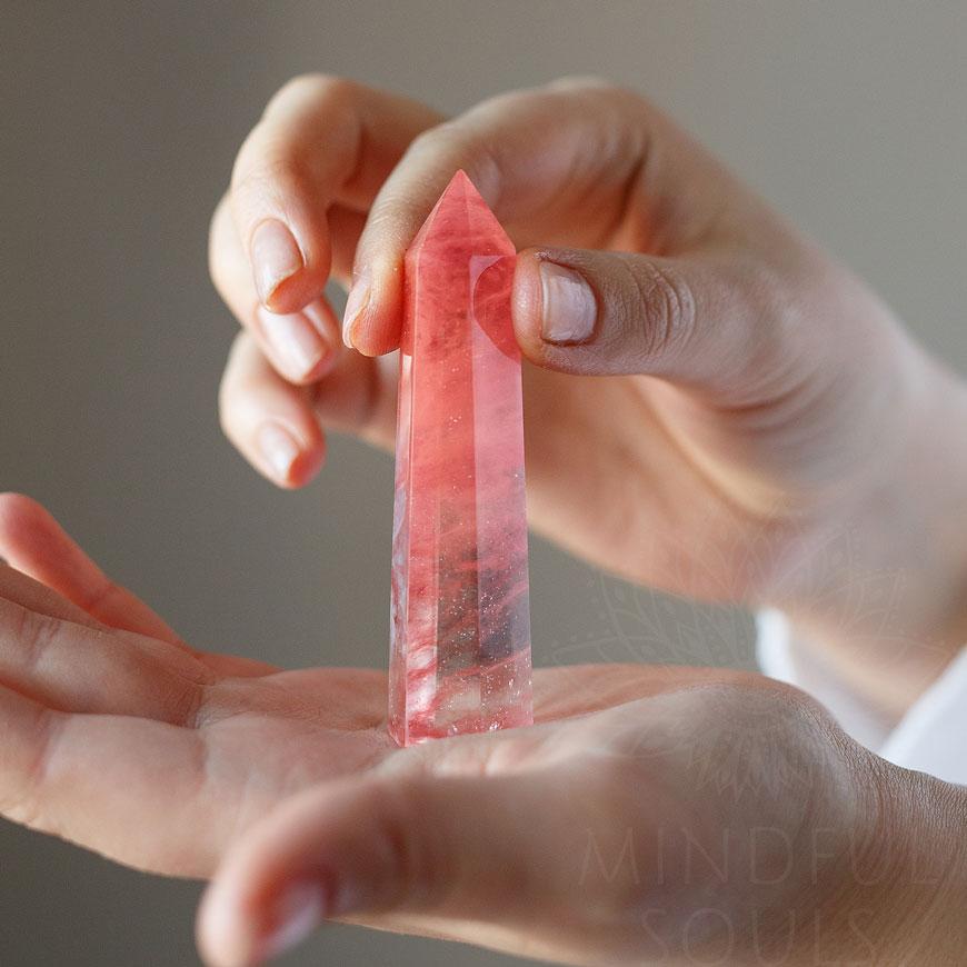 Red Quartz Crystal Point