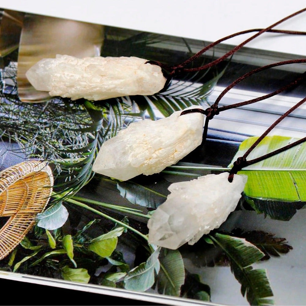 Clear Quartz Crystal Necklace