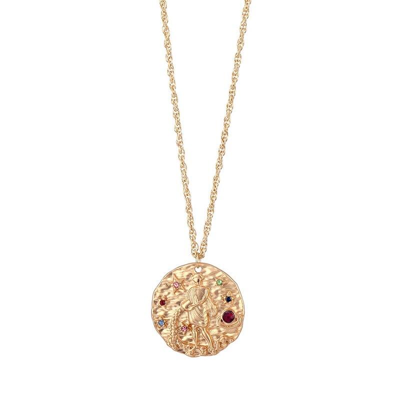 Medallion Zodiac Sign Necklace