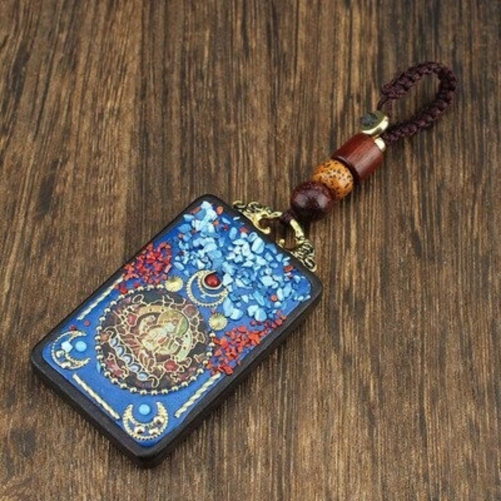 Handmade Buddhist Mantra Keychain