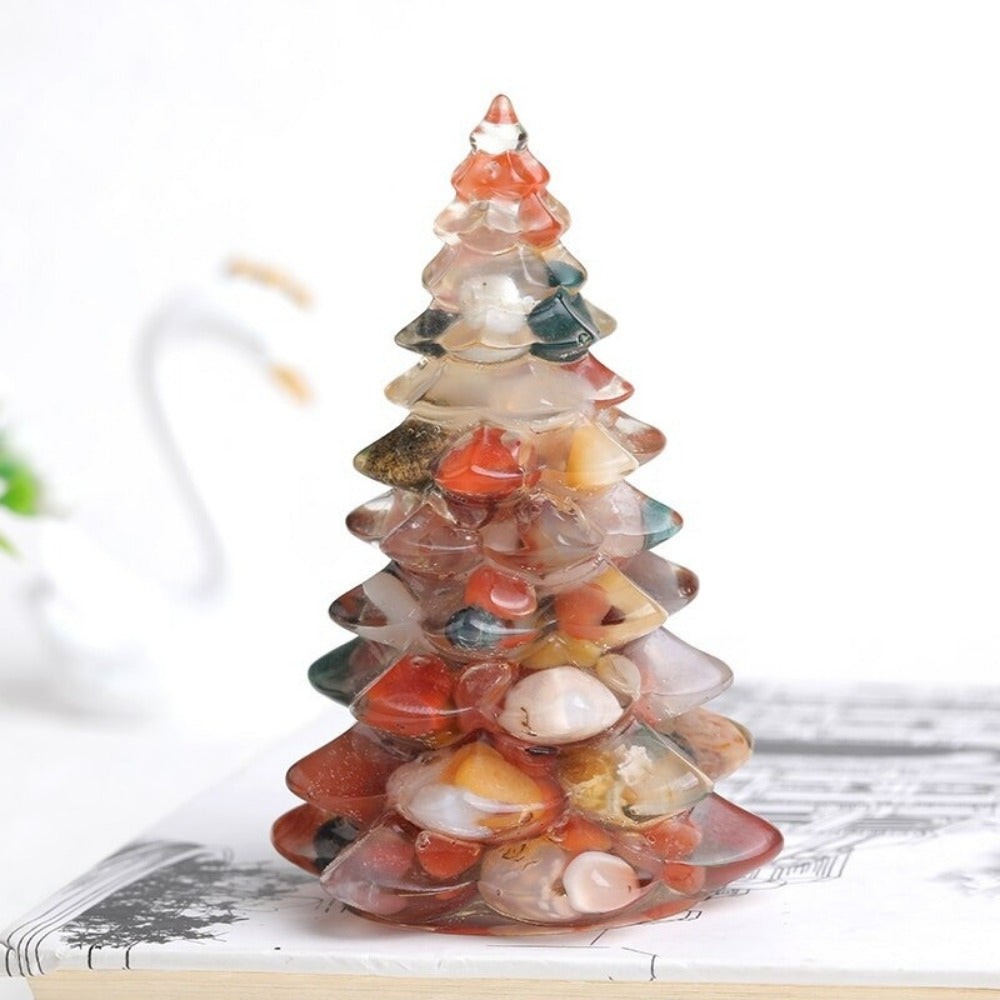 Colorful Light M Crystal Christmas Tree, Garnet Stone