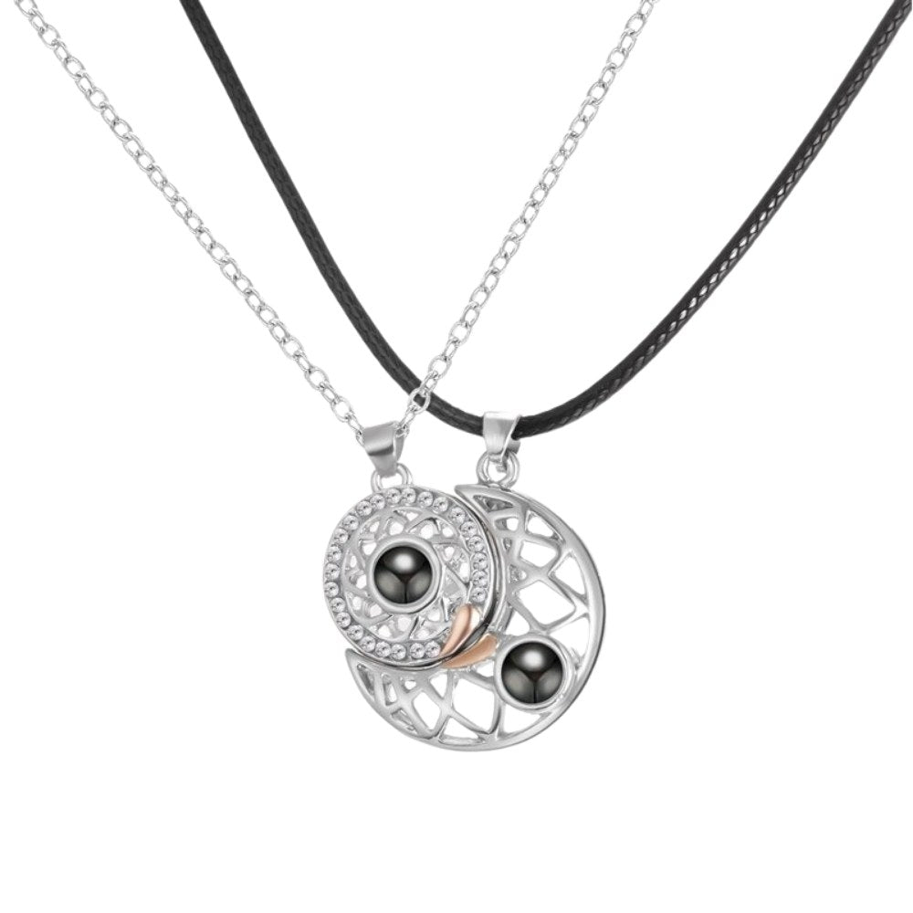Magnetic Couple Matching Pendant Necklaces
