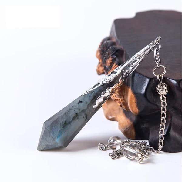 Bohemian Labradorite Crystal Pendulum