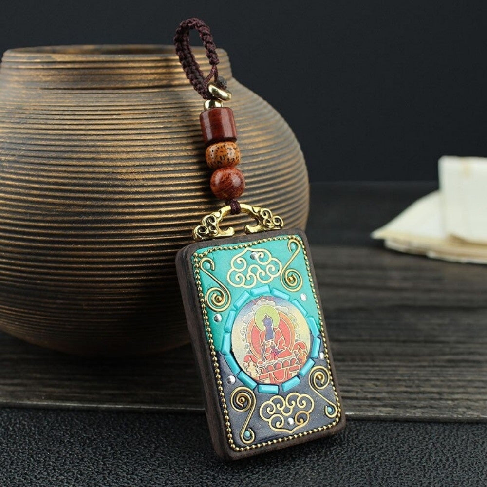 Handmade Buddhist Mantra Keychain