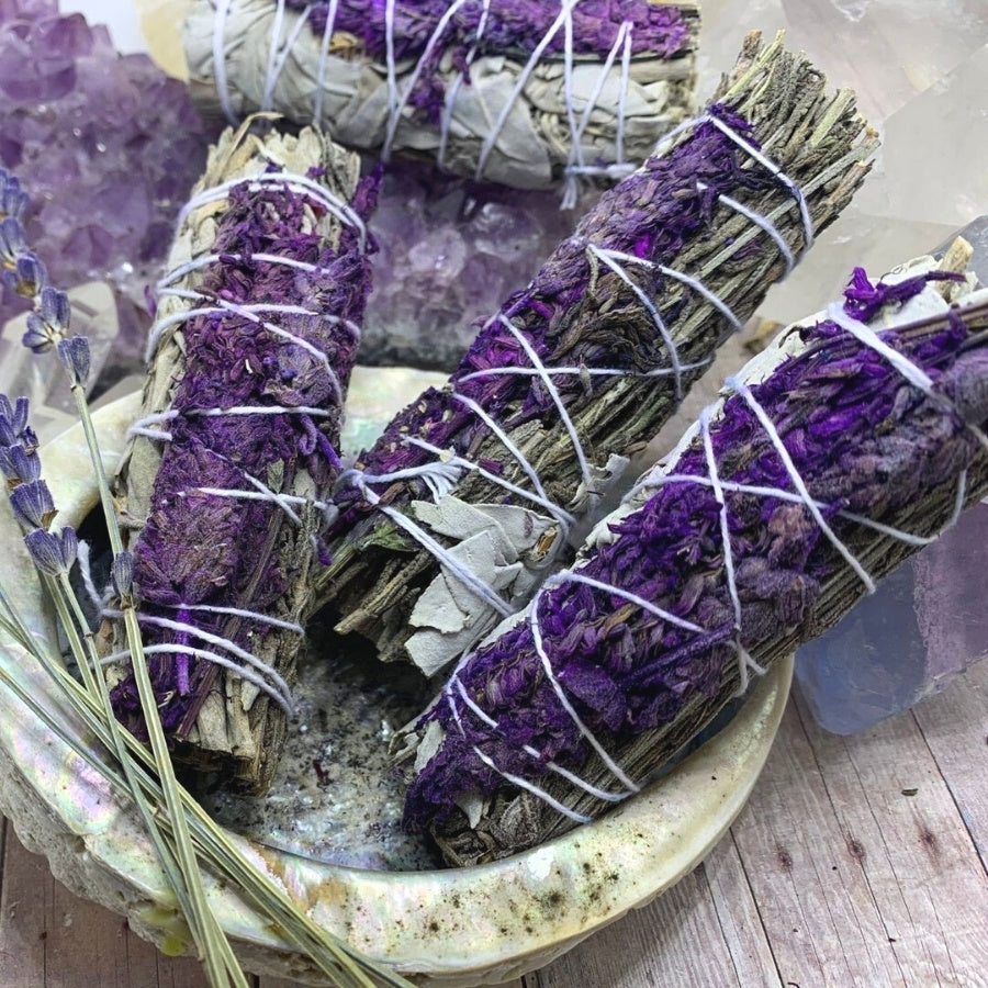 Calming Blue Sage & Lavender Smudge Stick