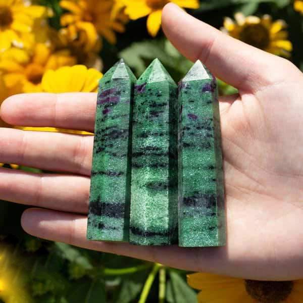 Ruby Zoisite Crystal Point