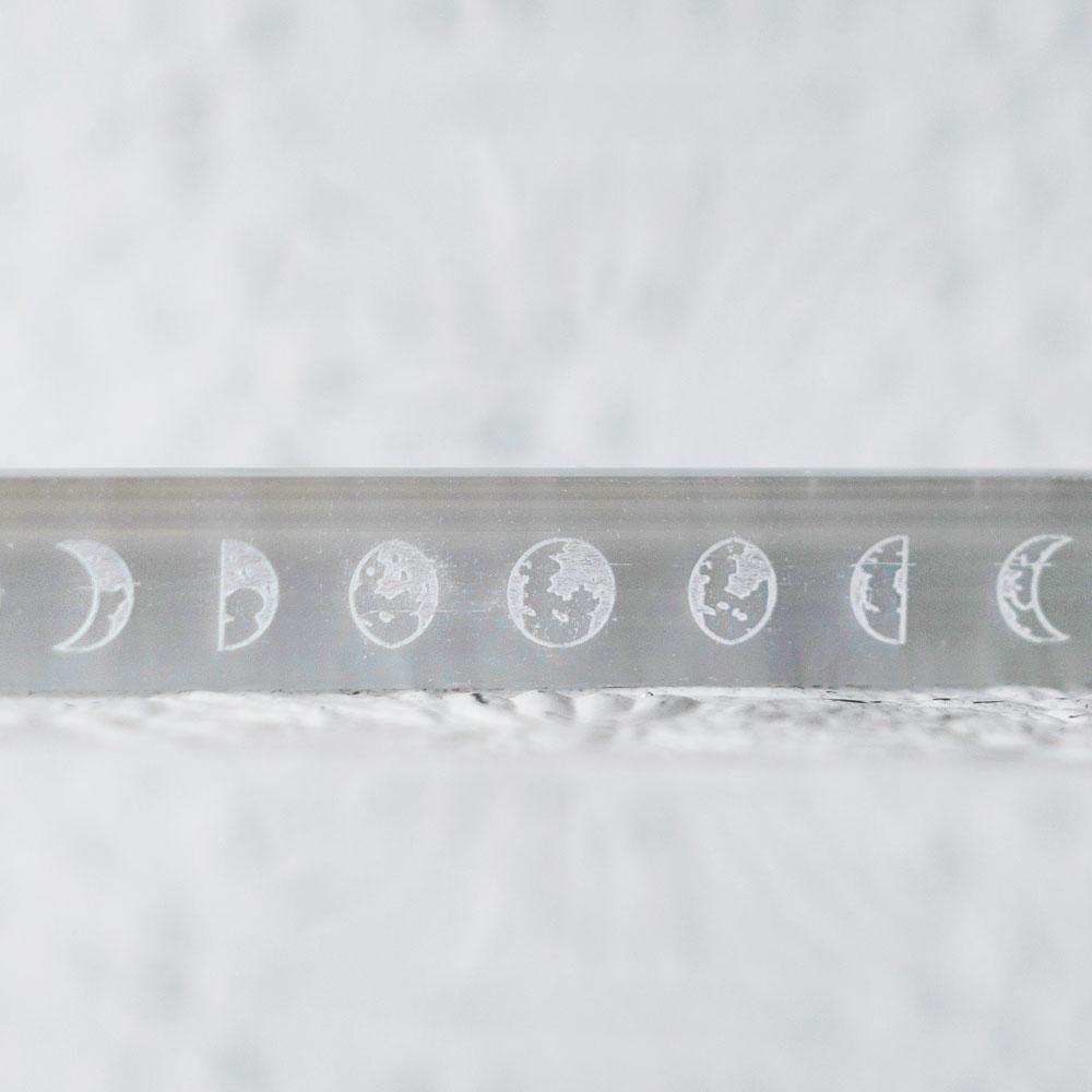 Selenite Stone Moon Phase Crystal Wand