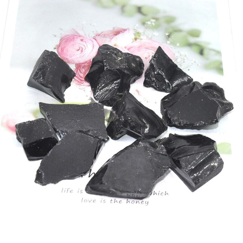 Raw Natural Black Obsidian Stones