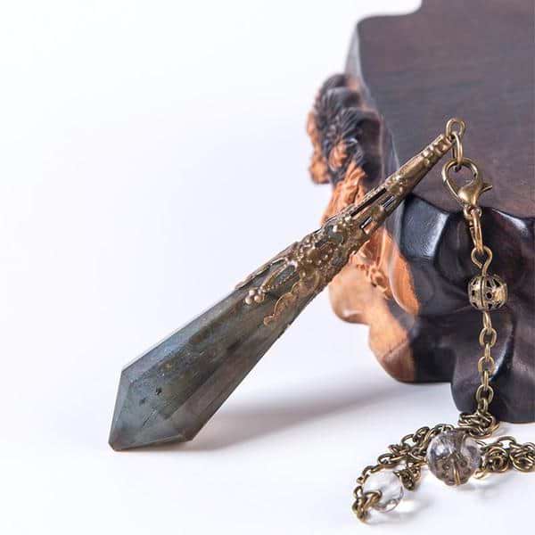 Bohemian Labradorite Crystal Pendulum