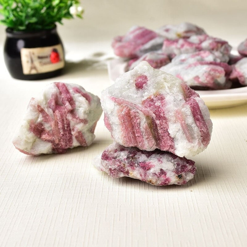 Natural Pink Tourmaline Raw Stones